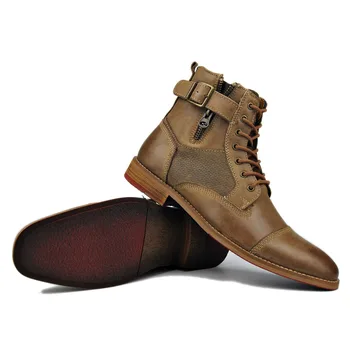 OTTO Winter Shoes Western Fashion Design Genuine Cow Leather Men Ankle Boots Lace Up Dress Shoes Brown Men Basic Boots Round Toe
OTTO Winter Shoes Western Fashion Design Genuine Cow Leather Men Ankle Boots Lace Up Dress Shoes Brown Men Basic Boots Round Toe