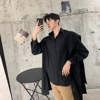 New Men Fashion Casual Long Sleeve Shirts Male Gothic Punk Style Black Loose Party Dress Shirts
New Men Fashion Casual Long Sleeve Shirts Male Gothic Punk Style Black Loose Party Dress Shirts