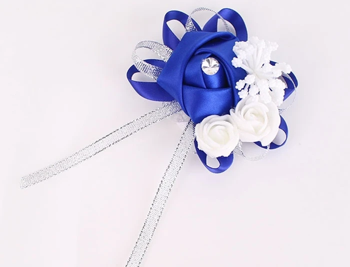 Lovegrace Wrist Corsage Bracelet Bridesmaid Hand Flowers Party Bridal Prom Wedding Accessories Supplies (3 Inches In Diameter) 2