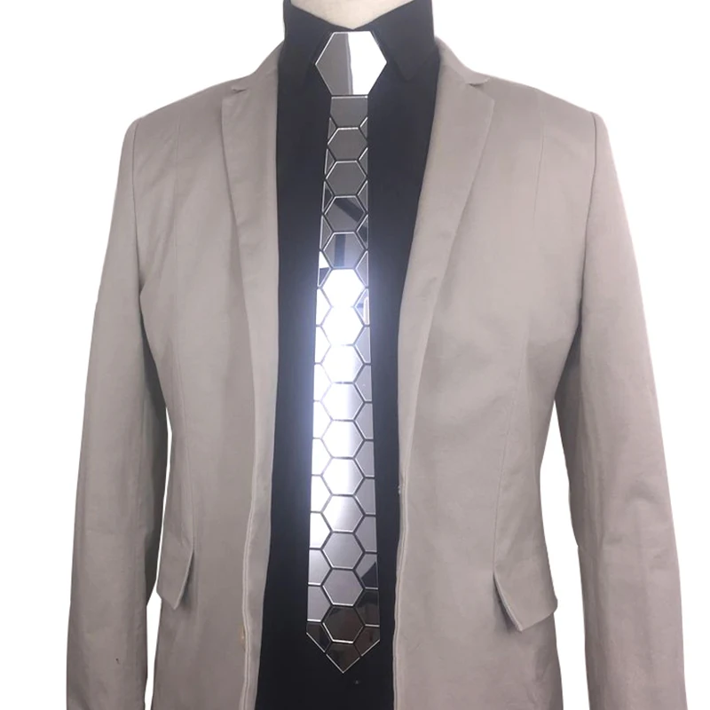 Geometric Concept Dual Hexagonal Shape Silver Mirror Chromed Fashion Necktie Bow Tie For Wedding Accessory Business Outfit Gift
Geometric Concept Dual Hexagonal Shape Silver Mirror Chromed Fashion Necktie Bow Tie For Wedding Accessory Business Outfit Gift