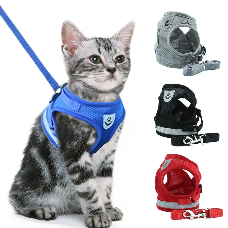 Reflective Cat Harness And Leash Set Nylon Mesh Kitten Puppy Dogs Vest Harness Leads Pet Clothes For Small Dogs Yorkies Pug
Reflective Cat Harness And Leash Set Nylon Mesh Kitten Puppy Dogs Vest Harness Leads Pet Clothes For Small Dogs Yorkies Pug