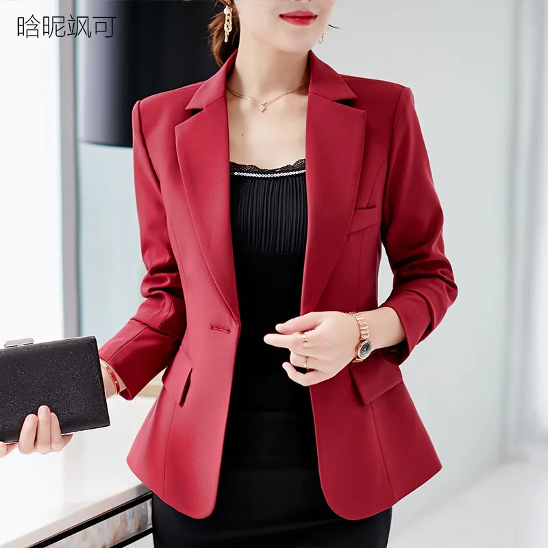 Autumn Women Blazer Jacket 2019 Solid Single Button Short Office Slim Fit Burgundy Jackets Spring Female Suit Blazers Feminino
Autumn Women Blazer Jacket 2019 Solid Single Button Short Office Slim Fit Burgundy Jackets Spring Female Suit Blazers Feminino