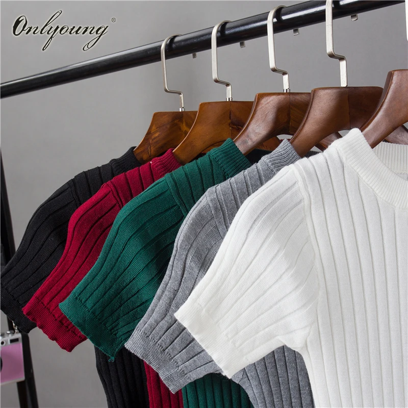 Onlyoung 2019 Summer Autumn Women Knitted T-shirt Top Tees Short Sleeve Female Top Tshirts Knitting Casual T Shirt
Onlyoung 2019 Summer Autumn Women Knitted T-shirt Top Tees Short Sleeve Female Top Tshirts Knitting Casual T Shirt