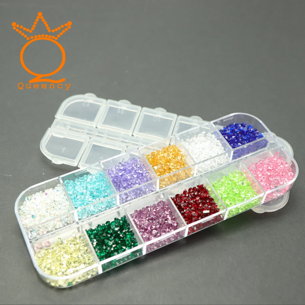 QUEENCY 1 box 12 Colors Bling Nail Decoration Dimond Stone Pointback Glue On Small Acrylic Rhinestones Pixie For Crafts DIY Gems
QUEENCY 1 box 12 Colors Bling Nail Decoration Dimond Stone Pointback Glue On Small Acrylic Rhinestones Pixie For Crafts DIY Gems