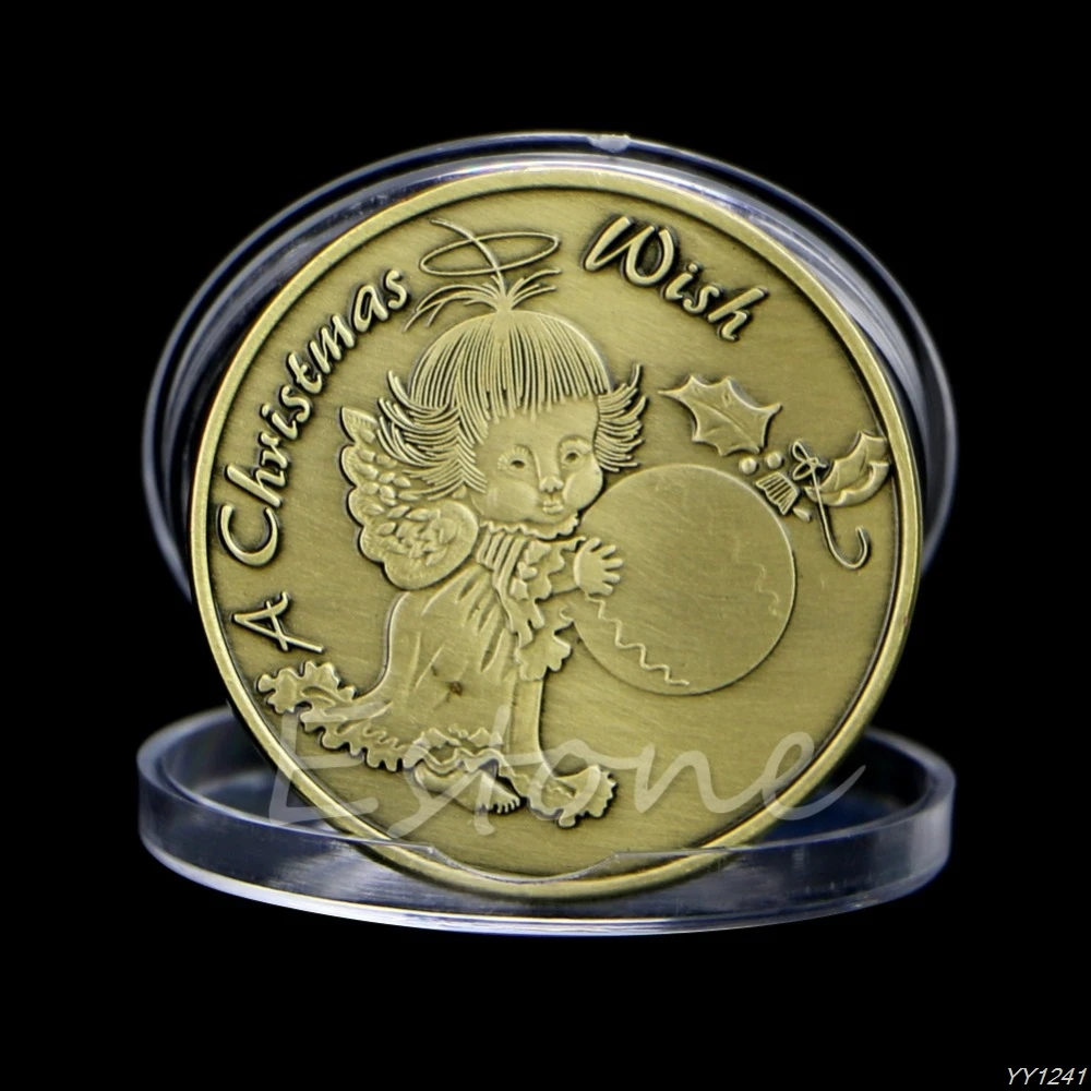 Christmas Wish Coin Angel Ornament Happy Holidays Antique Bronze Layered Gift Y110-Dropshipping
Christmas Wish Coin Angel Ornament Happy Holidays Antique Bronze Layered Gift Y110-Dropshipping