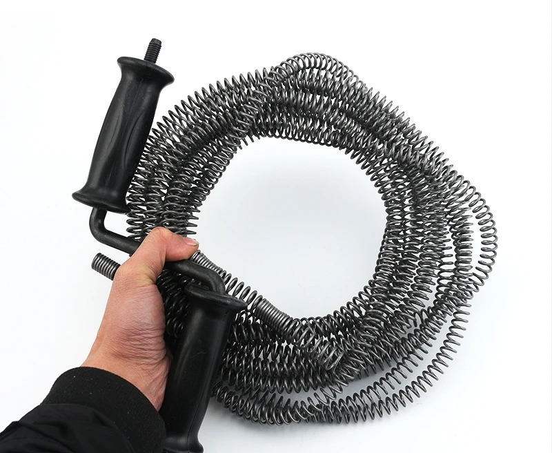 10m Long Handle Sewer Sink Spring Drain Pipe Cleaner,Drain Cleaner Snake Compression Springs, 2mm *13mm Out Diameter*10m Length
10m Long Handle Sewer Sink Spring Drain Pipe Cleaner,Drain Cleaner Snake Compression Springs, 2mm *13mm Out Diameter*10m Length