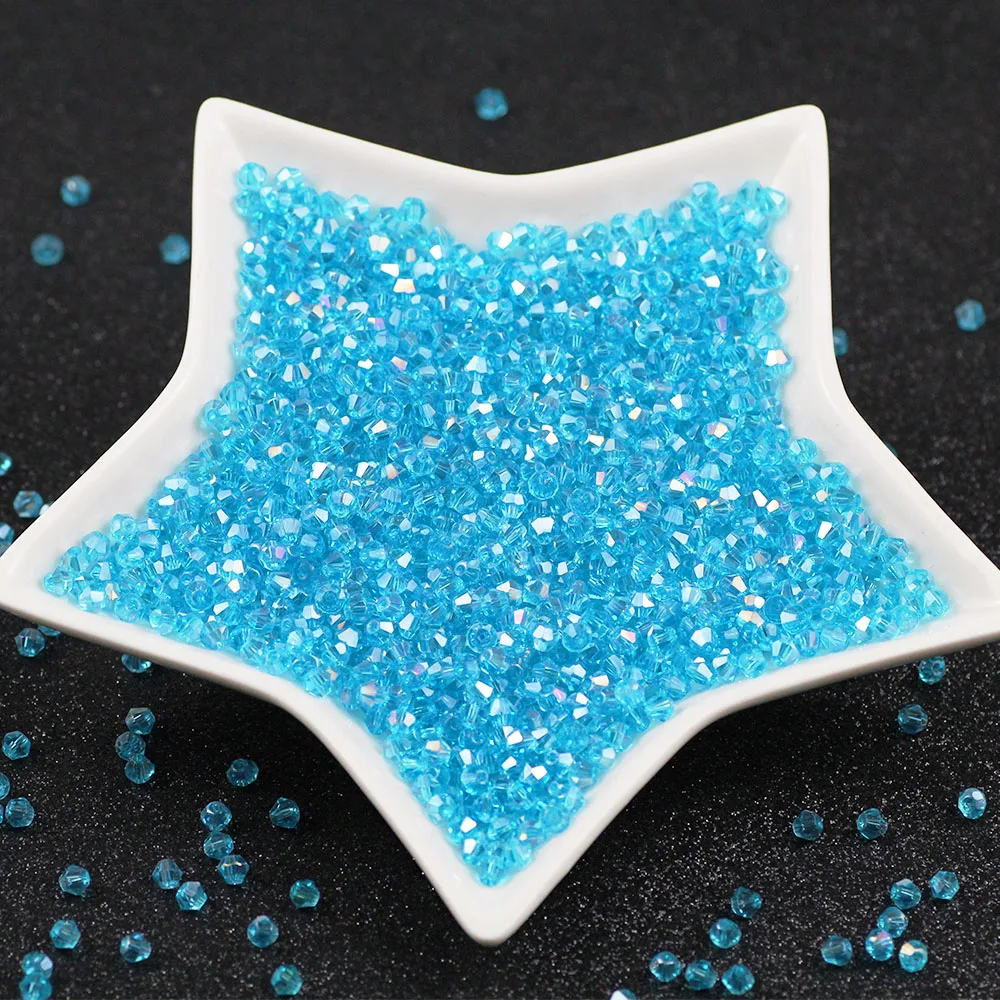 Wholesale Lake blue AB 100pcs DIY 4mm Bicone Austria Crystal Beads charm Glass Loose Spacer Beads for Jewelry Making accessories
Wholesale Lake blue AB 100pcs DIY 4mm Bicone Austria Crystal Beads charm Glass Loose Spacer Beads for Jewelry Making accessories