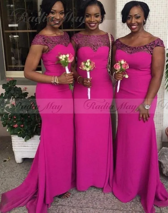 Elegant Long Mermaid Fuchsia Bridesmaid Dresses 2019 Cheap Hot Pink African Women Wedding Formal Party Dress Maid of Honor Gowns
Elegant Long Mermaid Fuchsia Bridesmaid Dresses 2019 Cheap Hot Pink African Women Wedding Formal Party Dress Maid of Honor Gowns