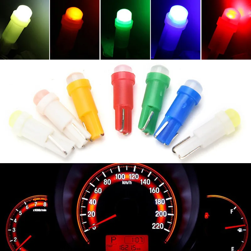 10PCS/LOT T5 W1.2W LED Car Auto Side Wedge Gauge Dashboard Gauge Instrument Light Lamp Bulb 12V White Ice Blue Red Green Yellow
10PCS/LOT T5 W1.2W LED Car Auto Side Wedge Gauge Dashboard Gauge Instrument Light Lamp Bulb 12V White Ice Blue Red Green Yellow