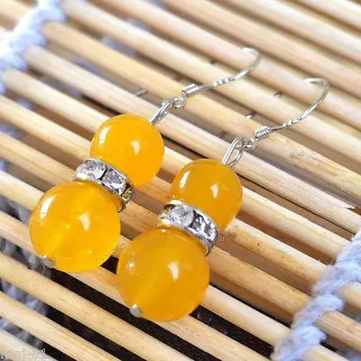Free shipping@@@@@ Pretty Natural 8mm/12mm Yellow Jade Beads 925 Sterling Silver Hook Earrings
Free shipping@@@@@ Pretty Natural 8mm/12mm Yellow Jade Beads 925 Sterling Silver Hook Earrings