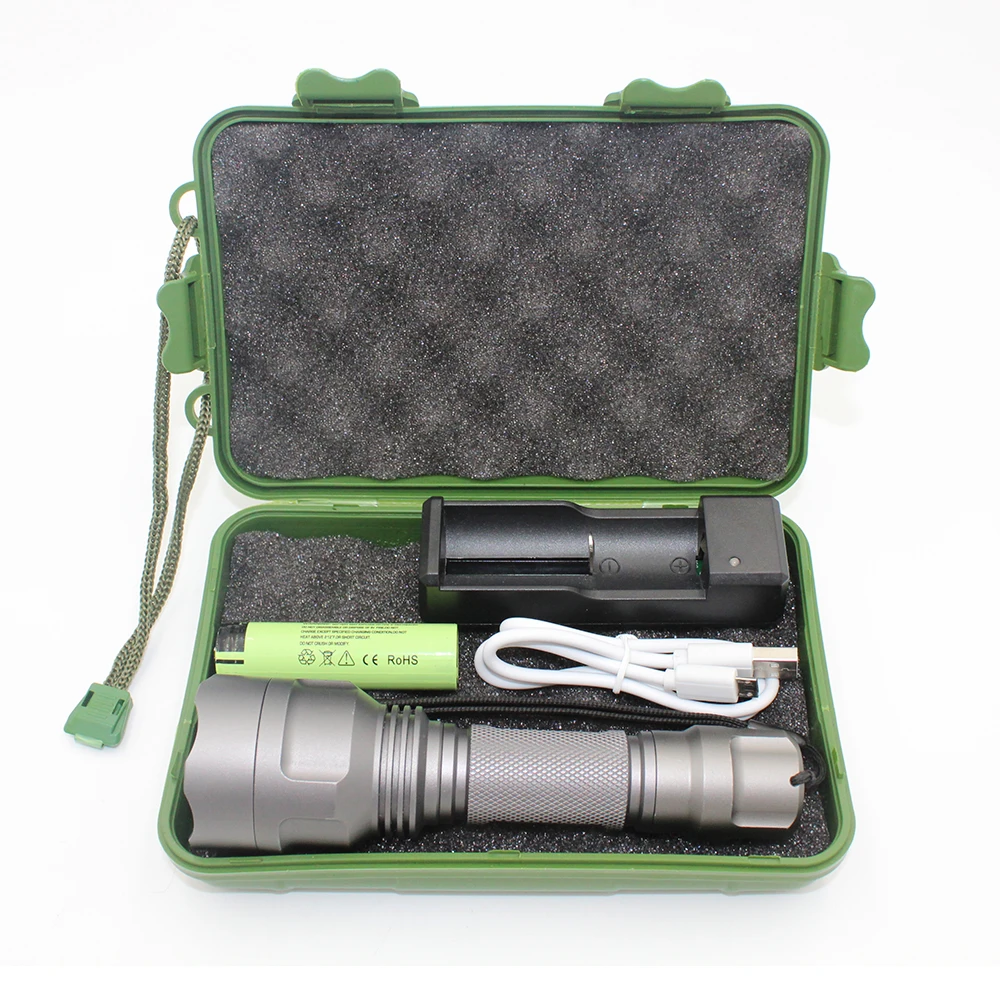 Hunting light C8 L2 Tactical flashlight XM-L2 LED lantern 18650 torch Self Defense Camping Light Lamp
Hunting light C8 L2 Tactical flashlight XM-L2 LED lantern 18650 torch Self Defense Camping Light Lamp