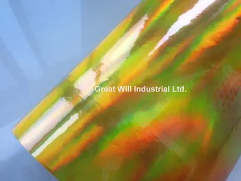 Golden Holographic Chrome Vinyl Wrap Film Laser Covering Foil Air Free Chrome Holographic High Flexible Sticker 1.52*20m/Roll
Golden Holographic Chrome Vinyl Wrap Film Laser Covering Foil Air Free Chrome Holographic High Flexible Sticker 1.52*20m/Roll