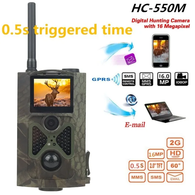 HC550M HD Wildlife Hunting Trail Camera 0.5S Motion detection Hunting Trail Digital Animal Video Camera 16MP MMS SMS GPRS Camera
HC550M HD Wildlife Hunting Trail Camera 0.5S Motion detection Hunting Trail Digital Animal Video Camera 16MP MMS SMS GPRS Camera