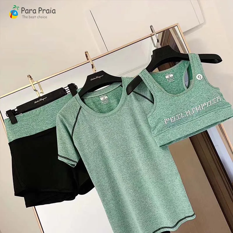 High Waist Running Suits Three Piece Yoga Set Sportswear for Women Sports Bra Fitness Clothing Women Sports Shorts Gym Workout
High Waist Running Suits Three Piece Yoga Set Sportswear for Women Sports Bra Fitness Clothing Women Sports Shorts Gym Workout
