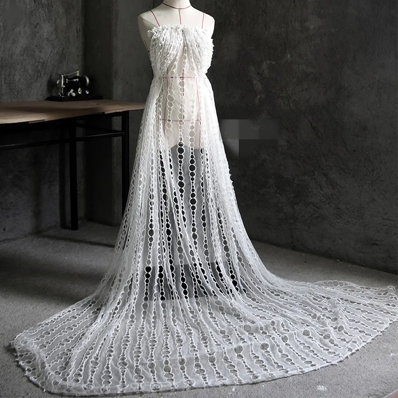 45cm*175cm/piece Mesh broken hollow fabric designer fabrics high-end clothing diy skirt soft fabric
45cm*175cm/piece Mesh broken hollow fabric designer fabrics high-end clothing diy skirt soft fabric