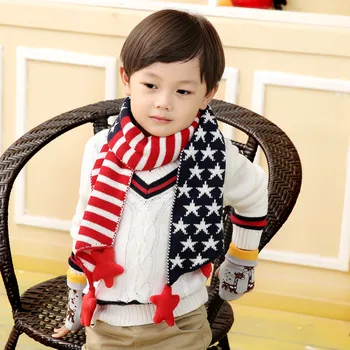 Mingjiebihuo New fashion five-pointed star jacquard mosaic striped scarf 2-15 year old children's knitted scarf
Mingjiebihuo New fashion five-pointed star jacquard mosaic striped scarf 2-15 year old children's knitted scarf