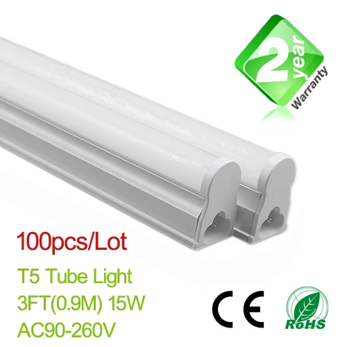 100pcs/Lot 3ft T5 LED Tube Light 900mm 15W 1350LM CE & RoSH 2 Year Warranty SMD2835 Epistar
100pcs/Lot 3ft T5 LED Tube Light 900mm 15W 1350LM CE & RoSH 2 Year Warranty SMD2835 Epistar