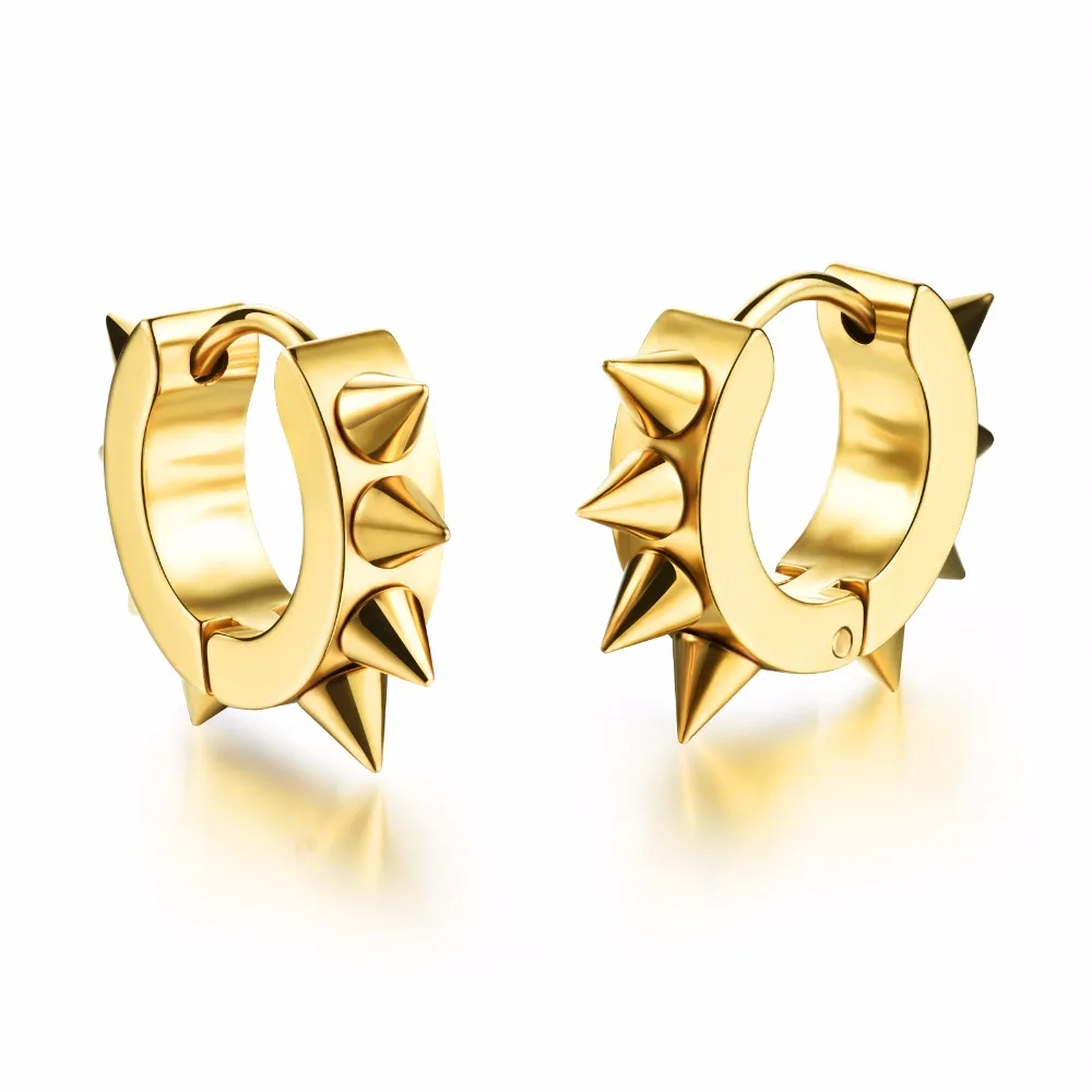 1Pair Hip Hop Rivet Spike Stud Earrings Men 316L Stainless Steel Nail Club Earring Female Male Trendy Jewelry Gold Silver Black
1Pair Hip Hop Rivet Spike Stud Earrings Men 316L Stainless Steel Nail Club Earring Female Male Trendy Jewelry Gold Silver Black