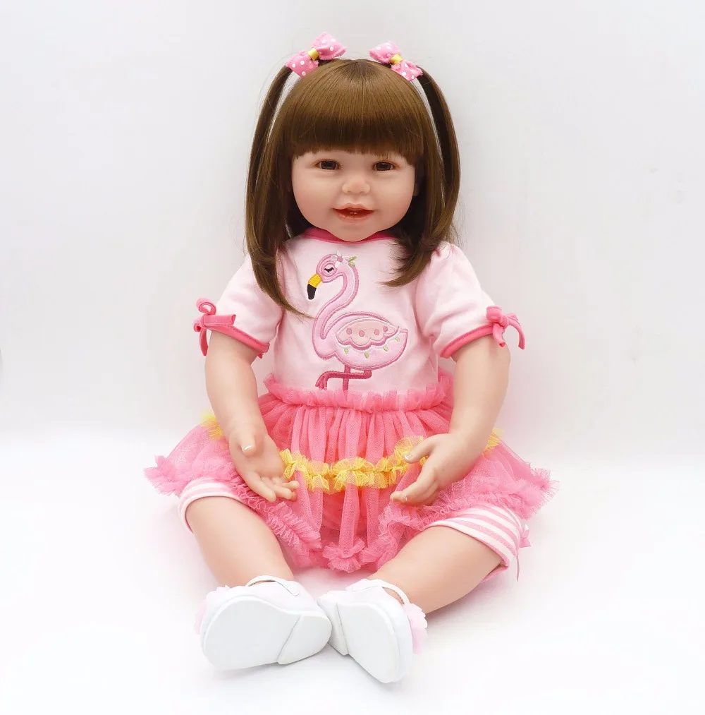 24" lovely girl princess dolls reborn soft silicone vinyl baby for kids child birthay gift bonecas | Игрушки и хобби