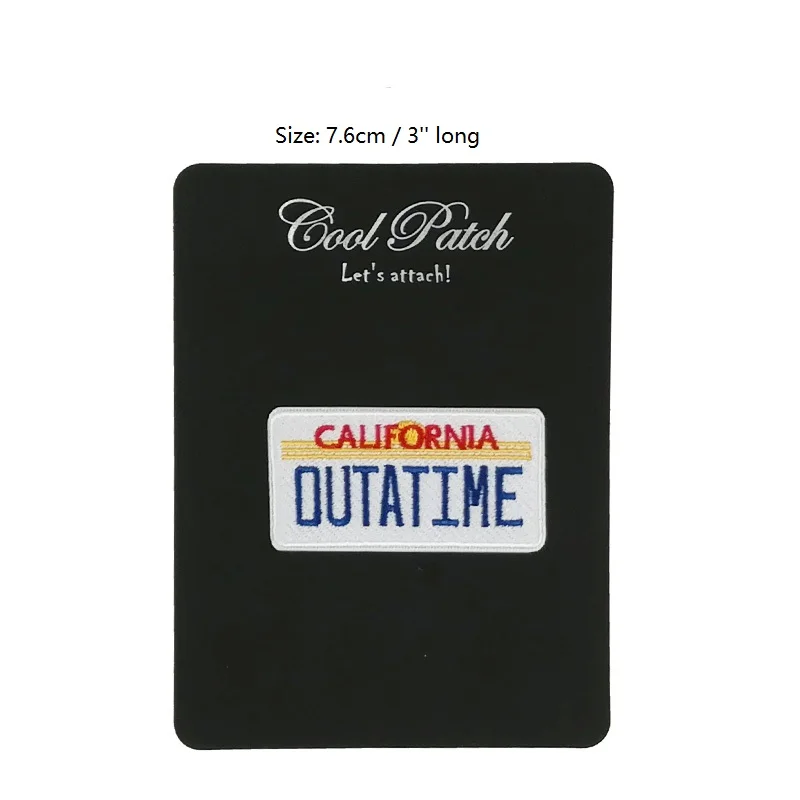 Back to the Future California Outatime Embroidered iron on Patch Logo Time Machine Delorean Flux Capacitor
Back to the Future California Outatime Embroidered iron on Patch Logo Time Machine Delorean Flux Capacitor