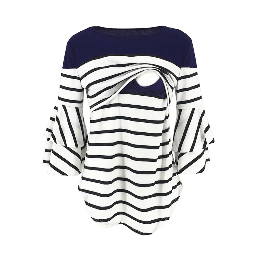 Nursing Top Women Autumn Striped Elegant Splicing Feeding Baby Showers Tshirt Pregnant Maternity Clothes Ropa Embarazada 19Jul3
Nursing Top Women Autumn Striped Elegant Splicing Feeding Baby Showers Tshirt Pregnant Maternity Clothes Ropa Embarazada 19Jul3