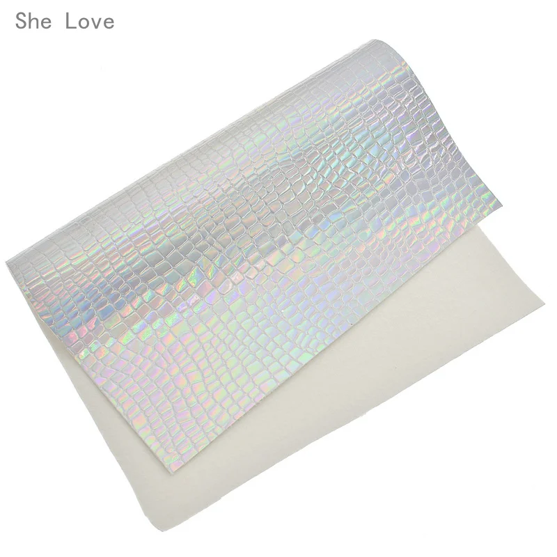 She Love Iridescent Leather Fabric Holographic Waterproof Surface Material DIY Craft Making Accessories
She Love Iridescent Leather Fabric Holographic Waterproof Surface Material DIY Craft Making Accessories