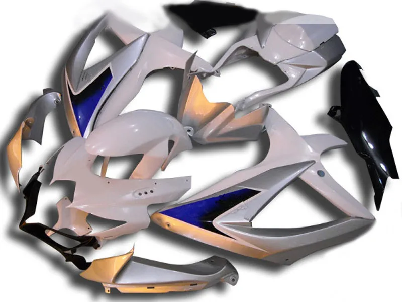 Комплект обтекателей под давлением для GSXR600 750 K8 08 09 GSXR 600 GSXR750 2008 2009 ABS белый