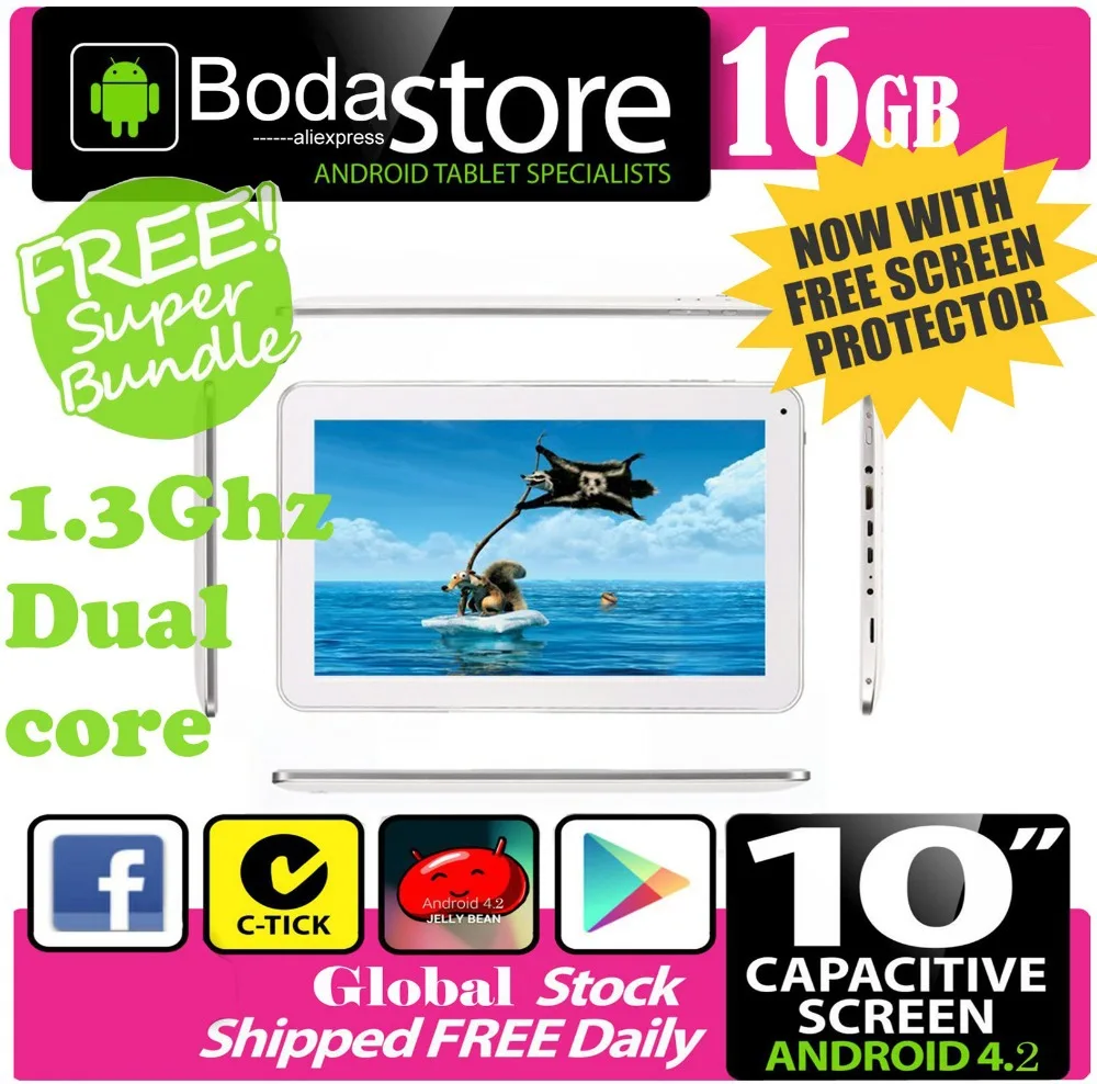 10.2" inch 16GB Boda GOOGLE ANDROID Jelly Bean 4.4 TABLET PC CAPACITIVE SCREEN E READER PAD TAB Bundle 8G TF CARD
10.2" inch 16GB Boda GOOGLE ANDROID Jelly Bean 4.4 TABLET PC CAPACITIVE SCREEN E READER PAD TAB Bundle 8G TF CARD
