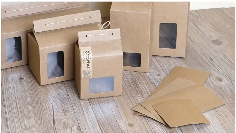 Blank Kraft Paper Box With PVC Window Tea Box Bakery Cake Gift Packaging Boxes Carton Box 100pcs/lot Free shipping
Blank Kraft Paper Box With PVC Window Tea Box Bakery Cake Gift Packaging Boxes Carton Box 100pcs/lot Free shipping