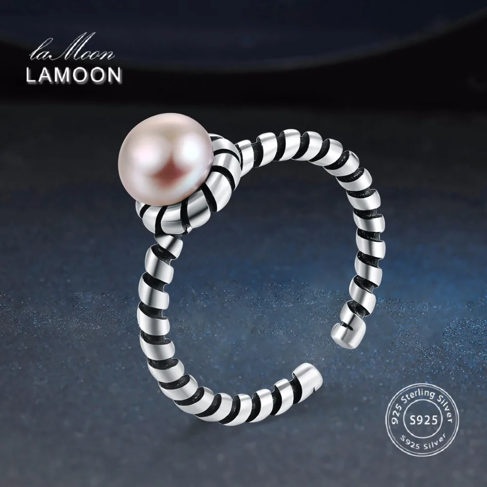 LAMOON New Twist Design Retro Silver Rings 100% 925-Sterling-Silver-Jewelry Adjustable Pearl Ring For Women Anniversary LMRY072
LAMOON New Twist Design Retro Silver Rings 100% 925-Sterling-Silver-Jewelry Adjustable Pearl Ring For Women Anniversary LMRY072