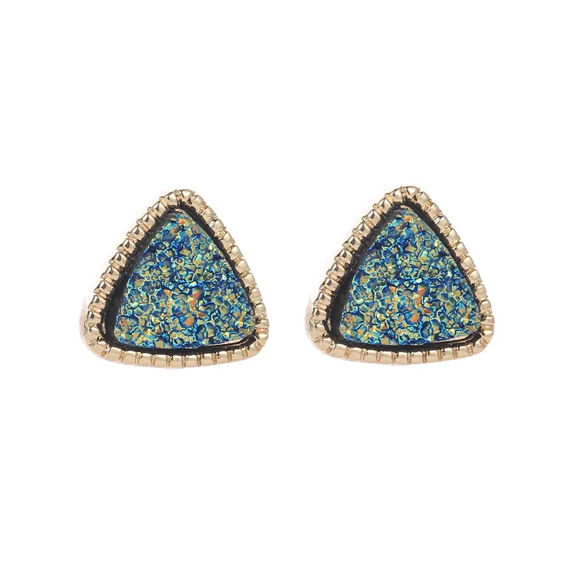 Fashion Geometric Triangle Druzy Stone Stud Earrings For Women Vintage Minimalist Korean Small Earrings Female Jewelry Gift
Fashion Geometric Triangle Druzy Stone Stud Earrings For Women Vintage Minimalist Korean Small Earrings Female Jewelry Gift