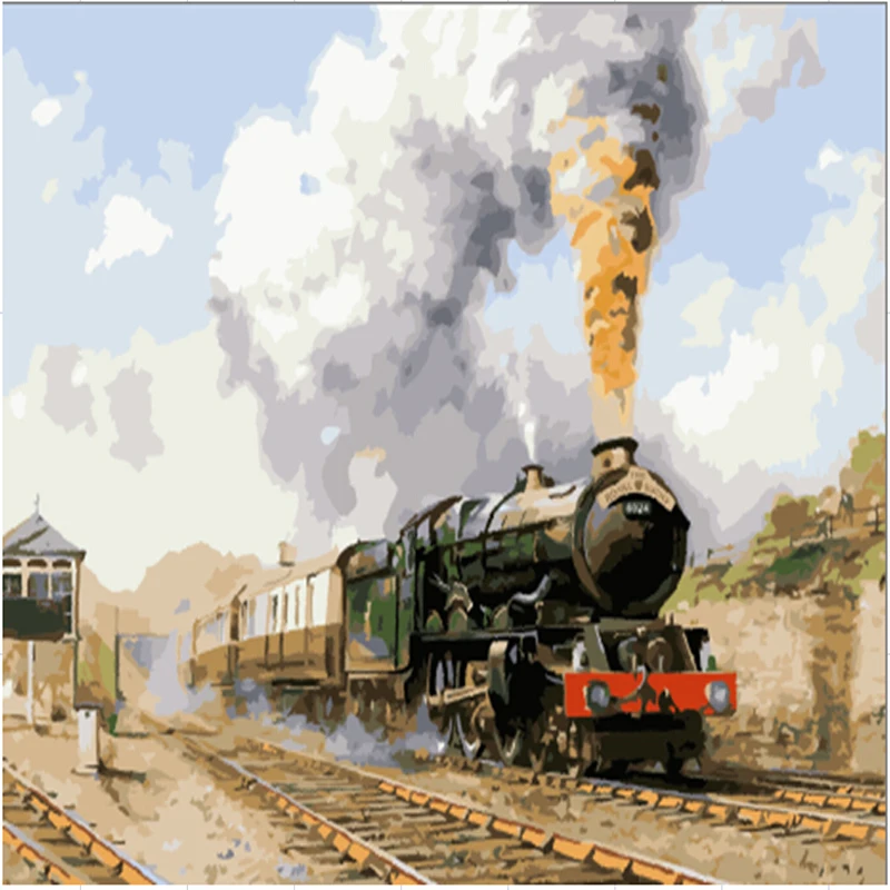 Handwork gift Train departure picture on canvas DIY acrylic paints painting by numbers vintage home decor wall art pictures E318
Handwork gift Train departure picture on canvas DIY acrylic paints painting by numbers vintage home decor wall art pictures E318