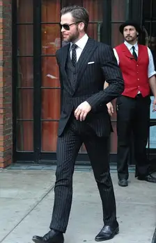 Latest Coat Pant Designs Black Stripes Men Suit Slim Fit 3 Piece Tuxedo Custom Groom Blazer Style Suits Terno Masculino
Latest Coat Pant Designs Black Stripes Men Suit Slim Fit 3 Piece Tuxedo Custom Groom Blazer Style Suits Terno Masculino