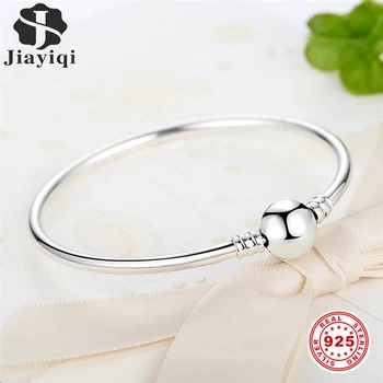 Jiayiqi Genuine 925 Sterling Silver Bangles Bracelets Fit DIY Beads& Pendants For Women Engagement Party Romantic Luxury Jewelry
Jiayiqi Genuine 925 Sterling Silver Bangles Bracelets Fit DIY Beads& Pendants For Women Engagement Party Romantic Luxury Jewelry