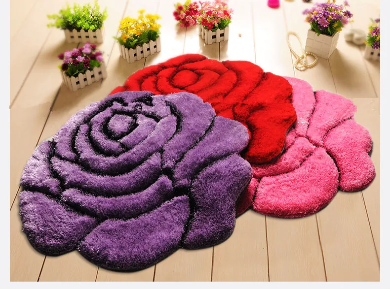 Grosshandel Drop Shipping Rose Blumenform Teppiche Fur Wohnzimmer