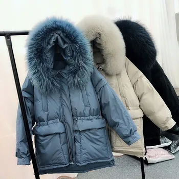 2020 New fasion Winter Women Down Jacket 2020 big Fur Collar Hooded Coat Thick Warm slim Coats Parkas Femalet MY20
2020 New fasion Winter Women Down Jacket 2020 big Fur Collar Hooded Coat Thick Warm slim Coats Parkas Femalet MY20