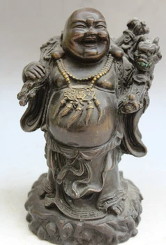 song voge gem S1688 9" Old Chinese Buddhism Bronze Gild Wealth Happy Laugh Maitreya Buddha Statue
song voge gem S1688 9" Old Chinese Buddhism Bronze Gild Wealth Happy Laugh Maitreya Buddha Statue