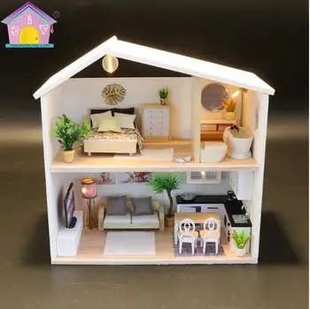 New Doll House CASA DE BONECA Miniature Diy Puzzle Toy Model Wooden Furniture Toys Birthday Gifts
New Doll House CASA DE BONECA Miniature Diy Puzzle Toy Model Wooden Furniture Toys Birthday Gifts