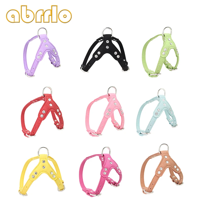 Abrrlo New Soft Crystal Rhinestone Dog Puppy Harness Suede Leash Set Safety Control Walking Leather Collar Harness Vest Leads
Abrrlo New Soft Crystal Rhinestone Dog Puppy Harness Suede Leash Set Safety Control Walking Leather Collar Harness Vest Leads