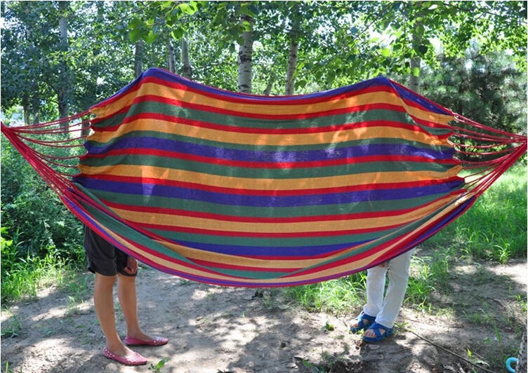 190 (L)*150 (W) 2 Person hammock,cotton hammock tourism camping hunting Leisure Fabric Stripes Outdoor hammocks
190 (L)*150 (W) 2 Person hammock,cotton hammock tourism camping hunting Leisure Fabric Stripes Outdoor hammocks