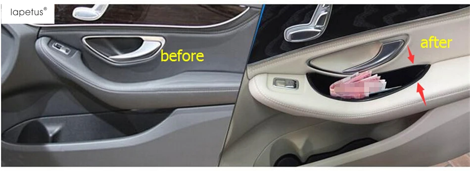 Interior Front Door Armrest Box Storage for Mercedes-Benz C-Class 2014-2015 W205