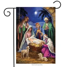 nativity religious christmas garden flag holiday baby jesus hanging banner for home garden yard decoration - Religious Christmas Yard Decorations nativity religious christmas garden flag holiday baby jesus hanging banner for home garden yard decoration - Religious Christmas Yard Decorations