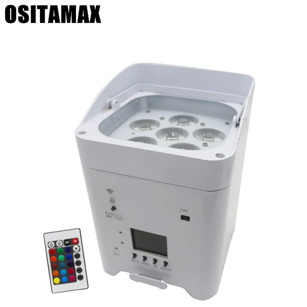 6 шт. LED Par 6в1 RGBWA освещение УФ с DMX512 для дискотеки DJ украшение вечеринки фиолетовый