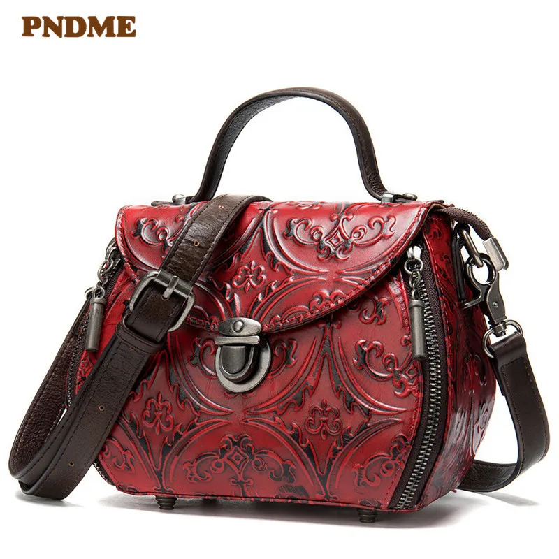 PNDME fashion vintage handmade embossed genuine leather female handbag casual cowhide ladies shoulder messenger bags for women
PNDME fashion vintage handmade embossed genuine leather female handbag casual cowhide ladies shoulder messenger bags for women