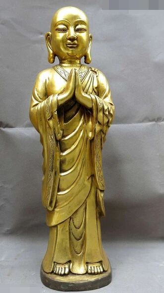 shitou 003277 20" China bronze gild buddhism good luck copper arhat Buddha sculpture Statue
shitou 003277 20" China bronze gild buddhism good luck copper arhat Buddha sculpture Statue