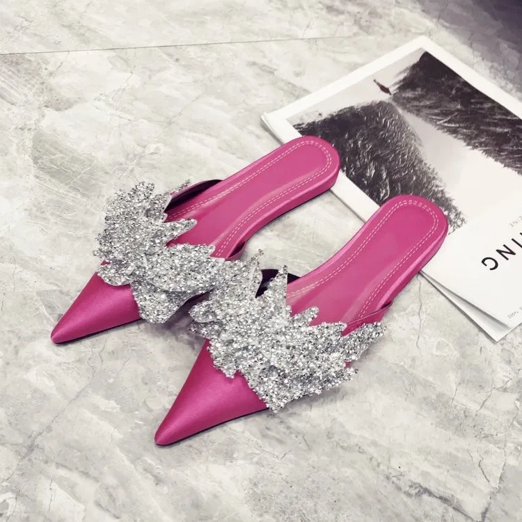 2019 fashion Satin Pointed toe women sandals luxurious flowers Rhinestone women flip flop Muller slippers women Flat shoes
2019 fashion Satin Pointed toe women sandals luxurious flowers Rhinestone women flip flop Muller slippers women Flat shoes