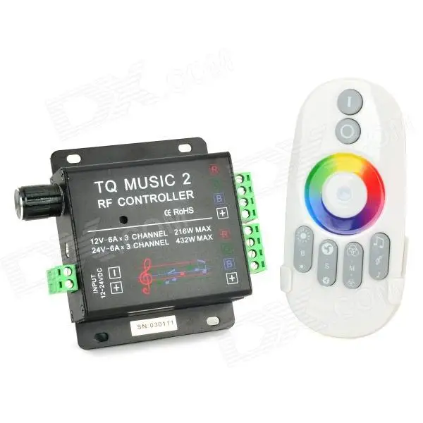 music 2 3-channel LED Controler / RF LED Music Controller / RGB Audio Controller (DC12V-24V)
music 2 3-channel LED Controler / RF LED Music Controller / RGB Audio Controller (DC12V-24V)