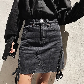 2019 Sexy Lace Up Denim Skirts Women Vintage Cross Zipper Split Mini Skirt Sexy High Waist Short Package hip Skirts gx33
2019 Sexy Lace Up Denim Skirts Women Vintage Cross Zipper Split Mini Skirt Sexy High Waist Short Package hip Skirts gx33