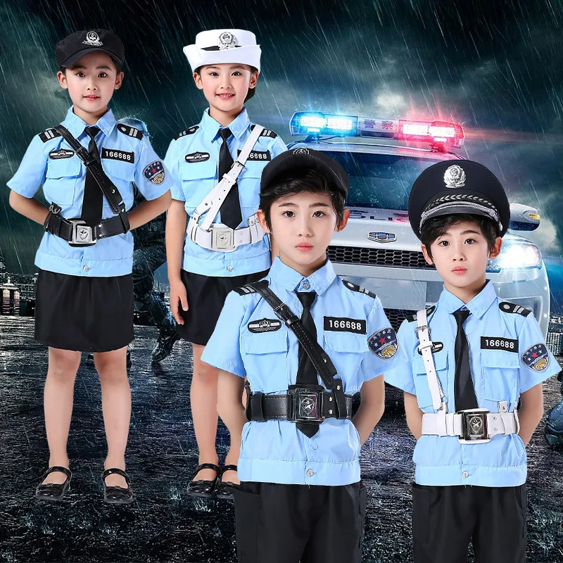 2019 Children Police Uniform Halloween For Cosplay Costume Stage Performance Pleated Skirt+police Uniform+cap+tie For Kids Boys
2019 Children Police Uniform Halloween For Cosplay Costume Stage Performance Pleated Skirt+police Uniform+cap+tie For Kids Boys