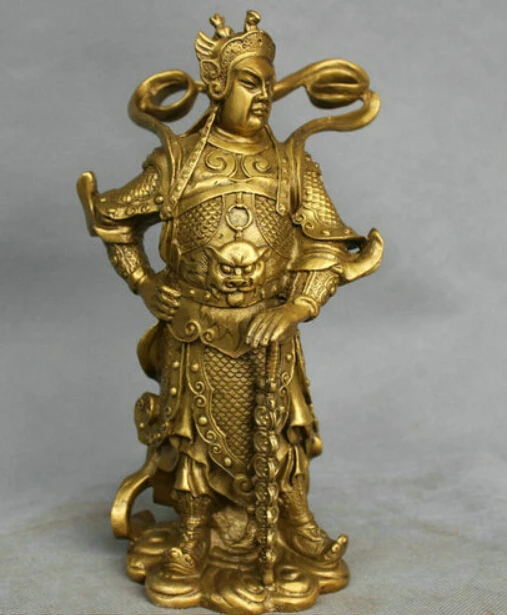 10'' China Bronze Warrior Door Guardian Protector General Qin Qiong Brass Statue
10'' China Bronze Warrior Door Guardian Protector General Qin Qiong Brass Statue